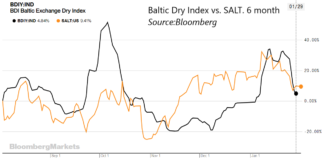 6 month BDI/SALT chart